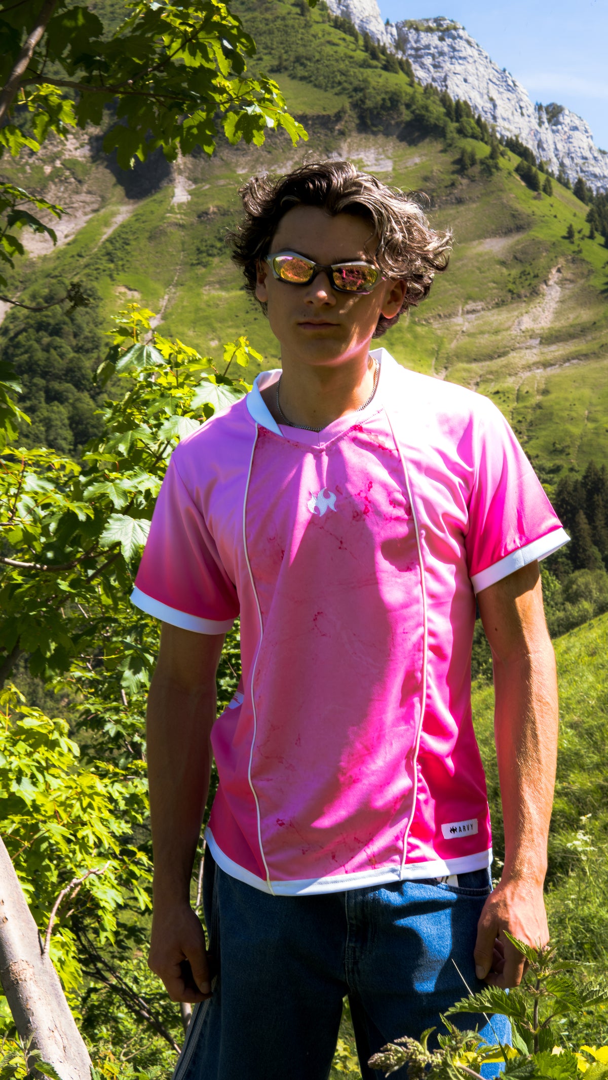 Pink marble jersey