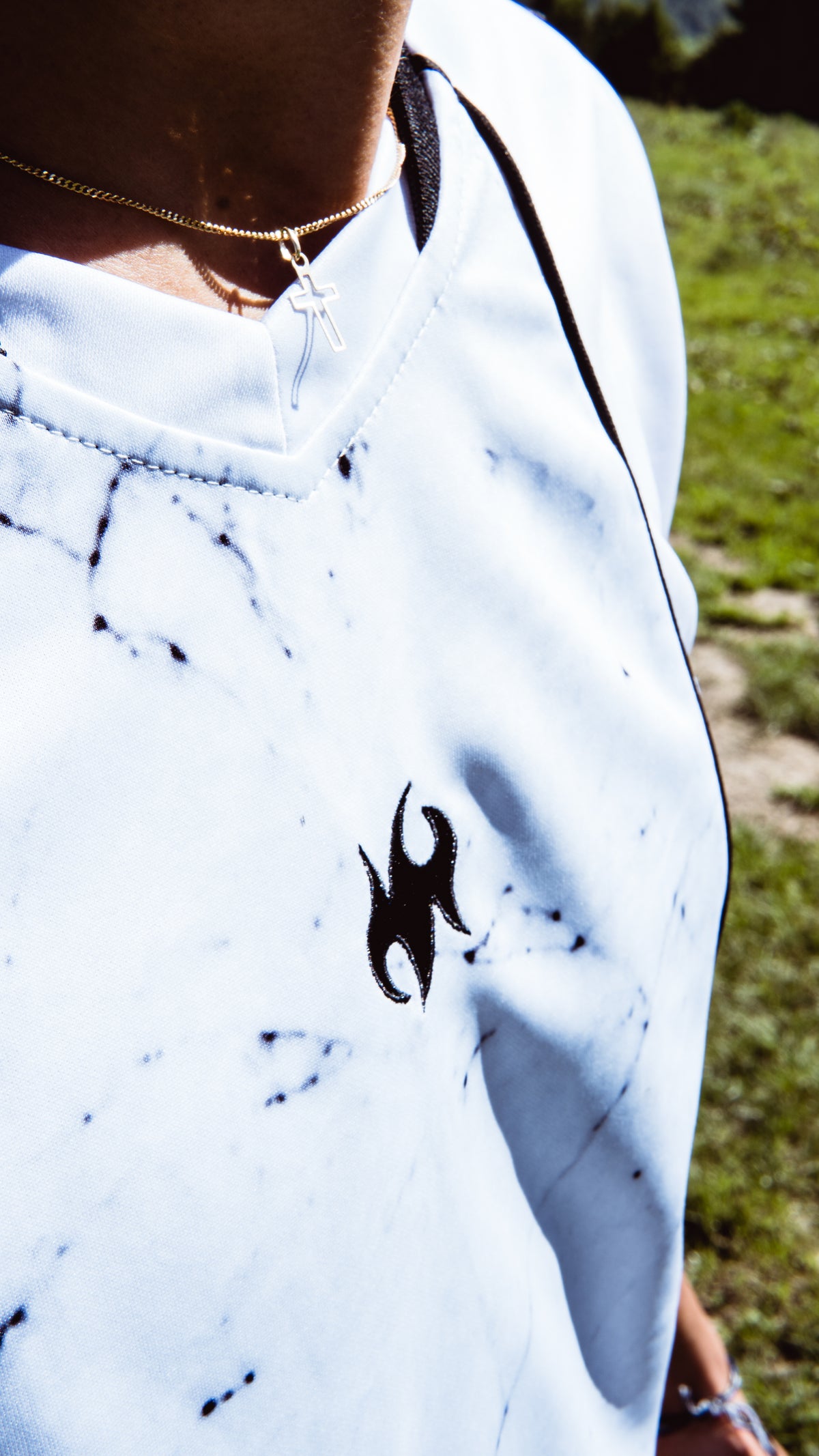 White marble jersey