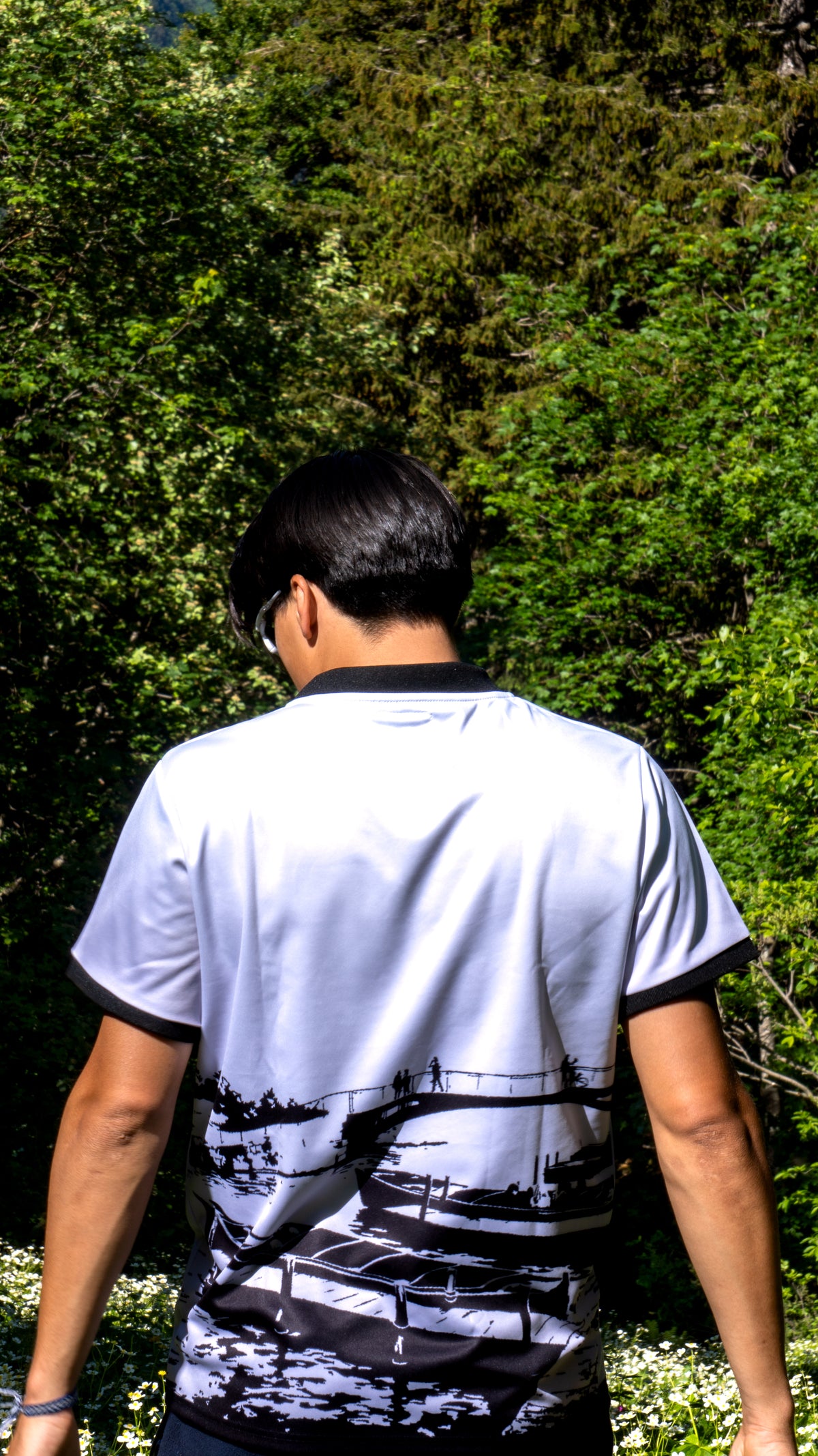 White marble jersey